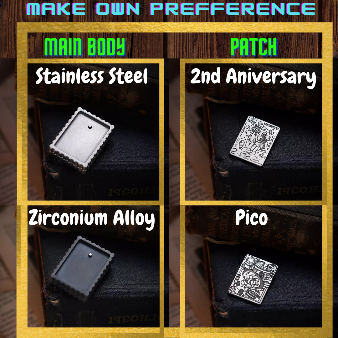 ACEDC Stamp Stainless Steel Haptic Hand Slider Necklace | ACEDC Edc Hand Push Slider | ACEDC Metal Stamp Hand Slider for Collection