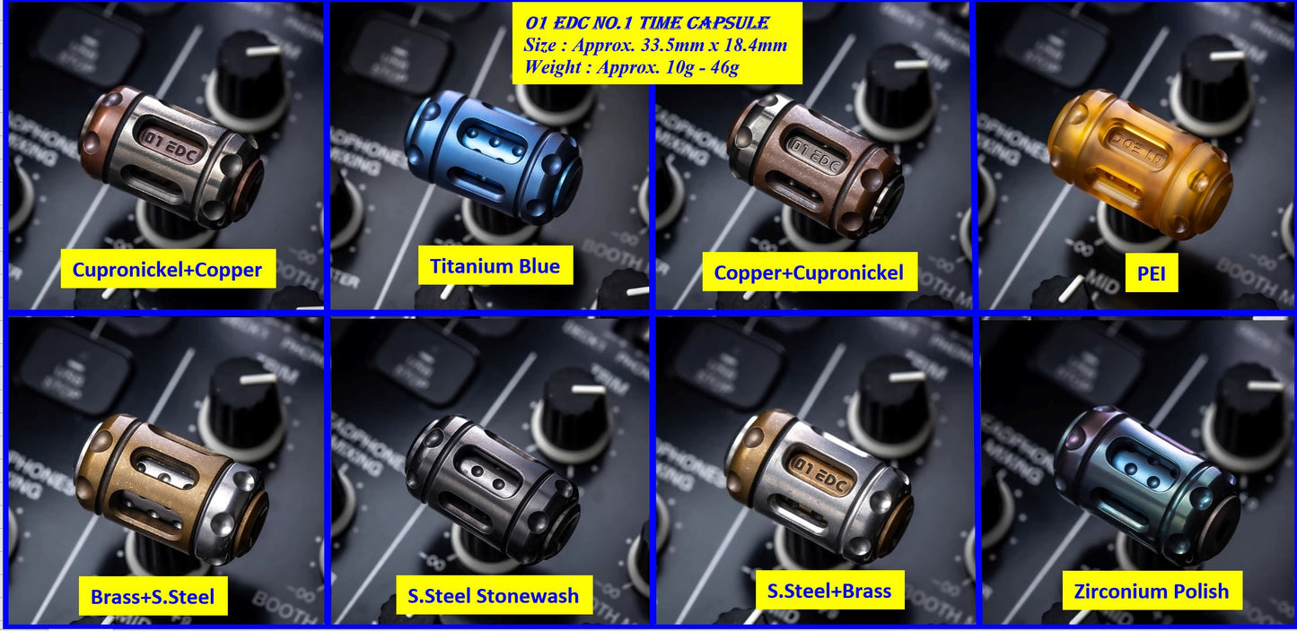 New 01 One Time Capsule Pendant Knife Beads | 01 One EDC Time Capsule Keychain Beads | 01 One Time Capsule Gyro Fingertip for Gift & Collection