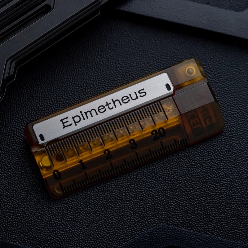 EDCELL x ROGUE Co-Branded "Deception Ruler" Mechanical Push Slider | EDCELL x ROUGUE EDC Haptic Hand Deception Ruler Fidget Slider for Collection & Gift