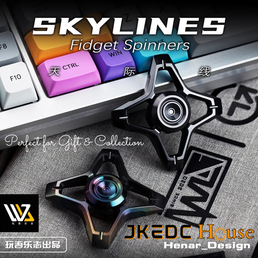 WANWU "Skyline" Hand Gyro Fidget Spinner | WANWU "Skyline" Mini EDC Hand Spinner | Mini "Skyline" Strike PPB Steel Hand Fidget for Gift & Collection