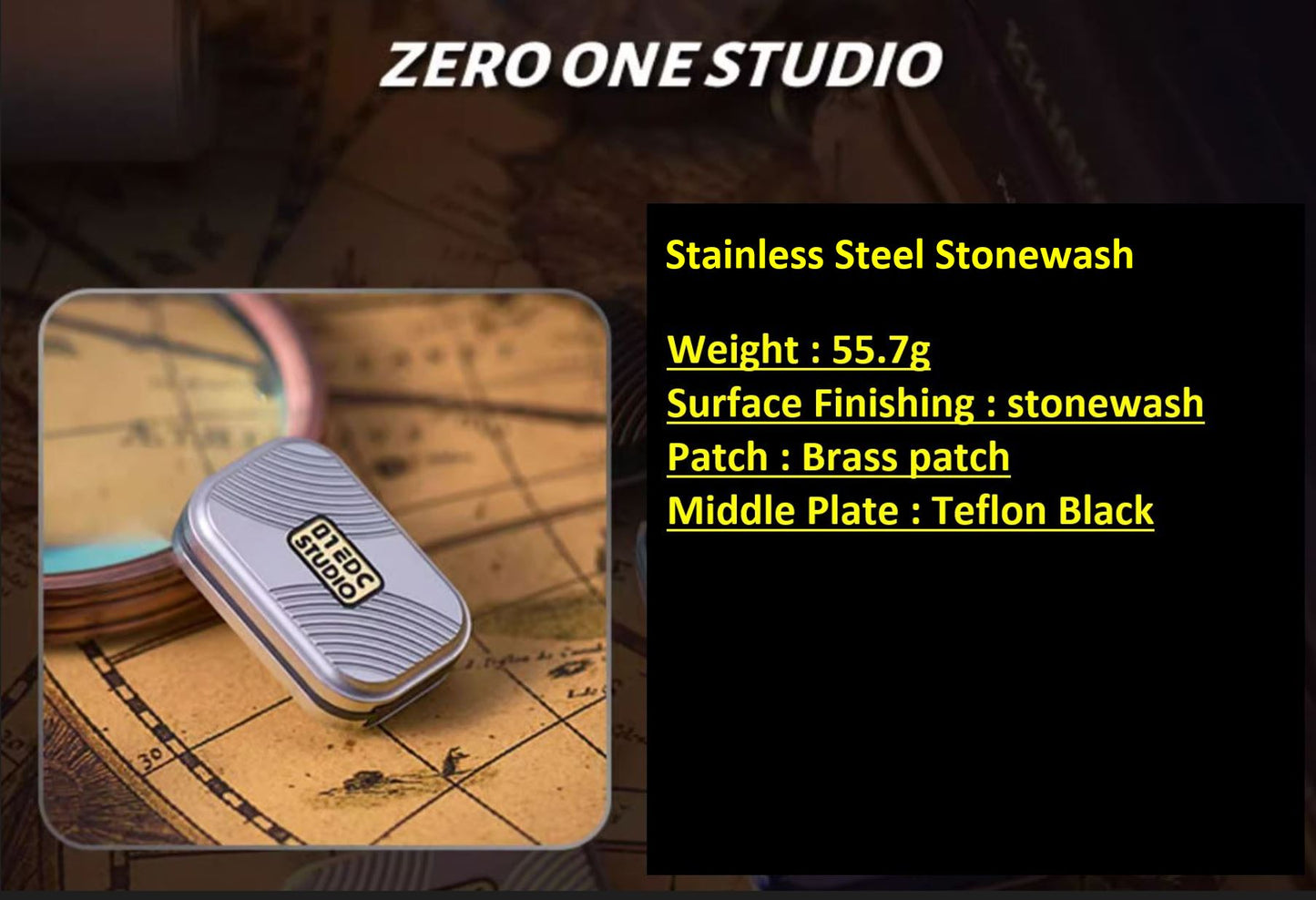 Zero One Mini Burger Mechanical Hand Haptic Slider | Zero One Mini Burger Metal EDC Hand Fidget Toy for Collection & Gift