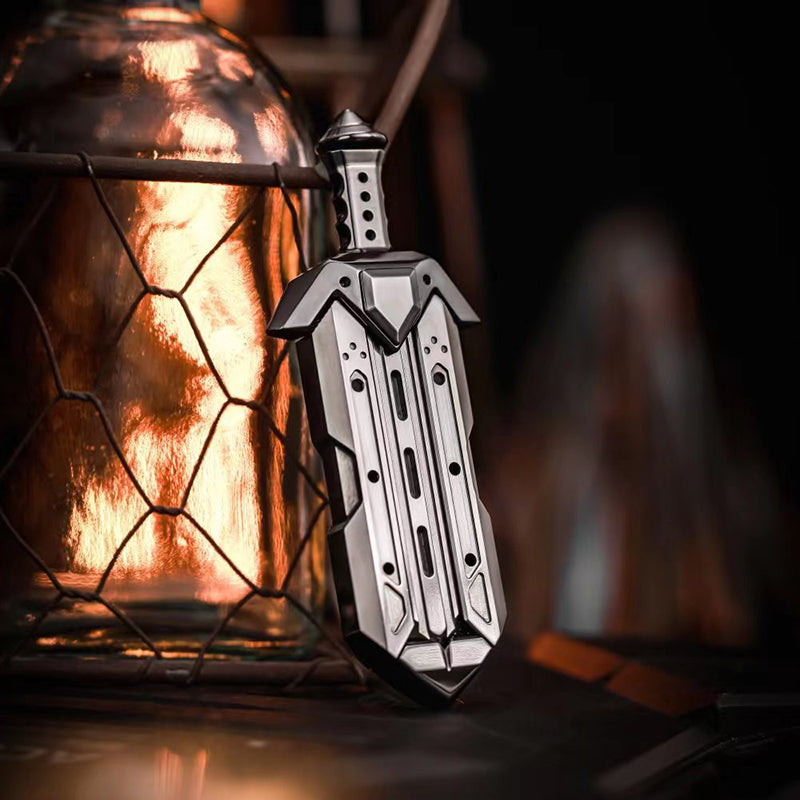 CWS EDC Archangel's Sword Hand Haptic Stainless Steel Push Slider | New Archangel's Swords EDC Hand Push Slider | Archangel's Sword PPB Fidget Toys for Collection & Gift
