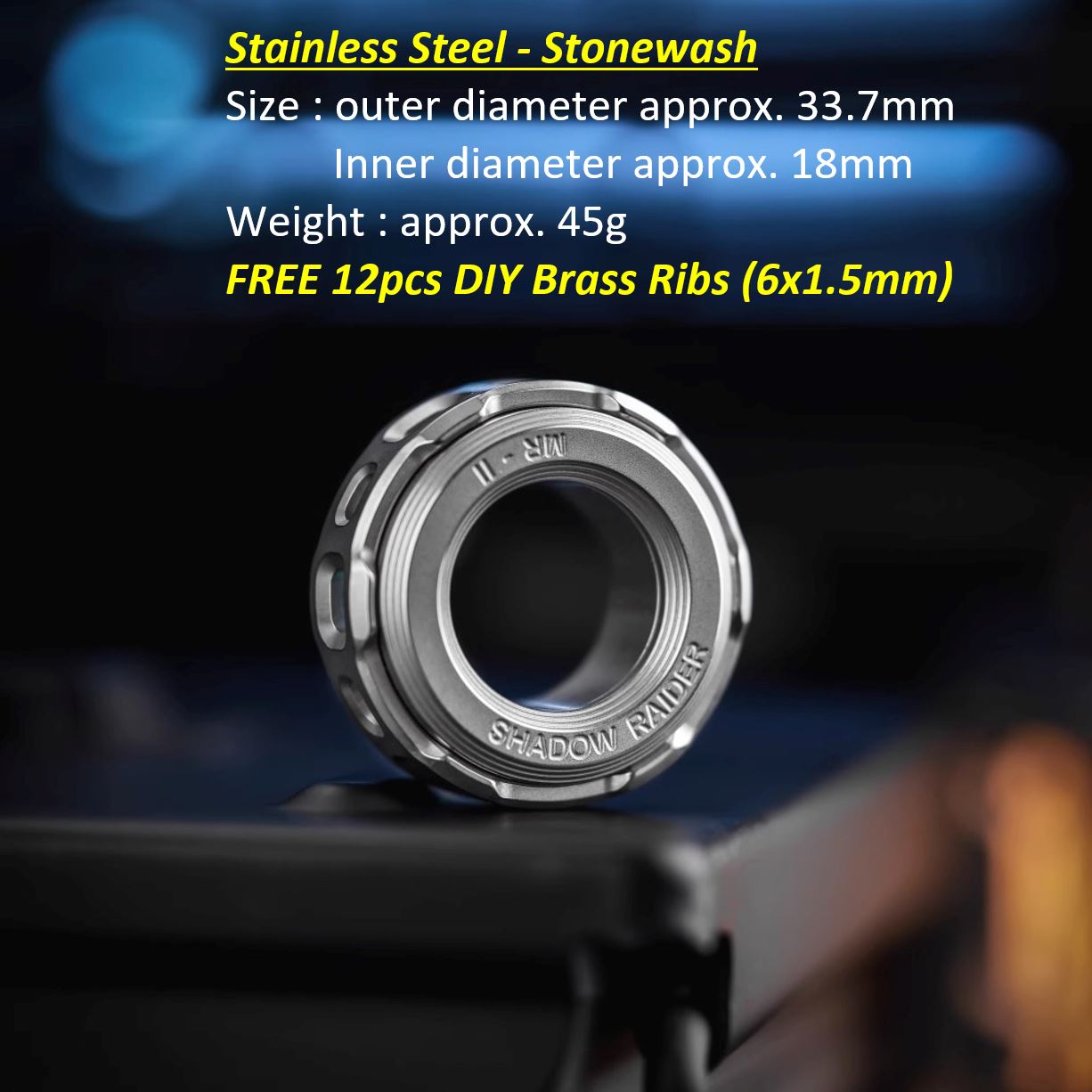 New ACEDC Shadow Raider Mechanical Ring II Hand Slider | ACEDC Metal EDC Hand Finger Mechanical Ring 2 | New ACEDC Mechanical Finger Push Slider for Gift for Gift and Collection