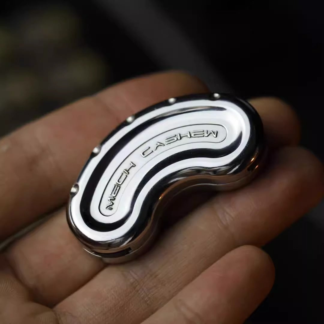 Gao Studio Mechanical Cashew Nut Hand Push Slider | Gao Studio Metal Cashew Nut Hand Push Slider | Gao Studio EDC PPB Hand Slider for Gift & Collection