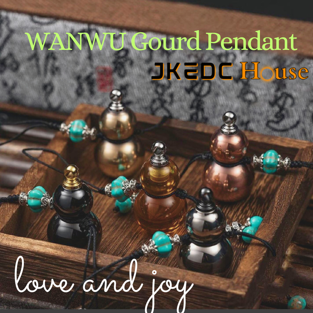 New WANWU Gourd Stainless Steel Pendant Keychain | WANWU EDC Gourd PEI Hand Pendant Decoration Toys for Collection & Gift.