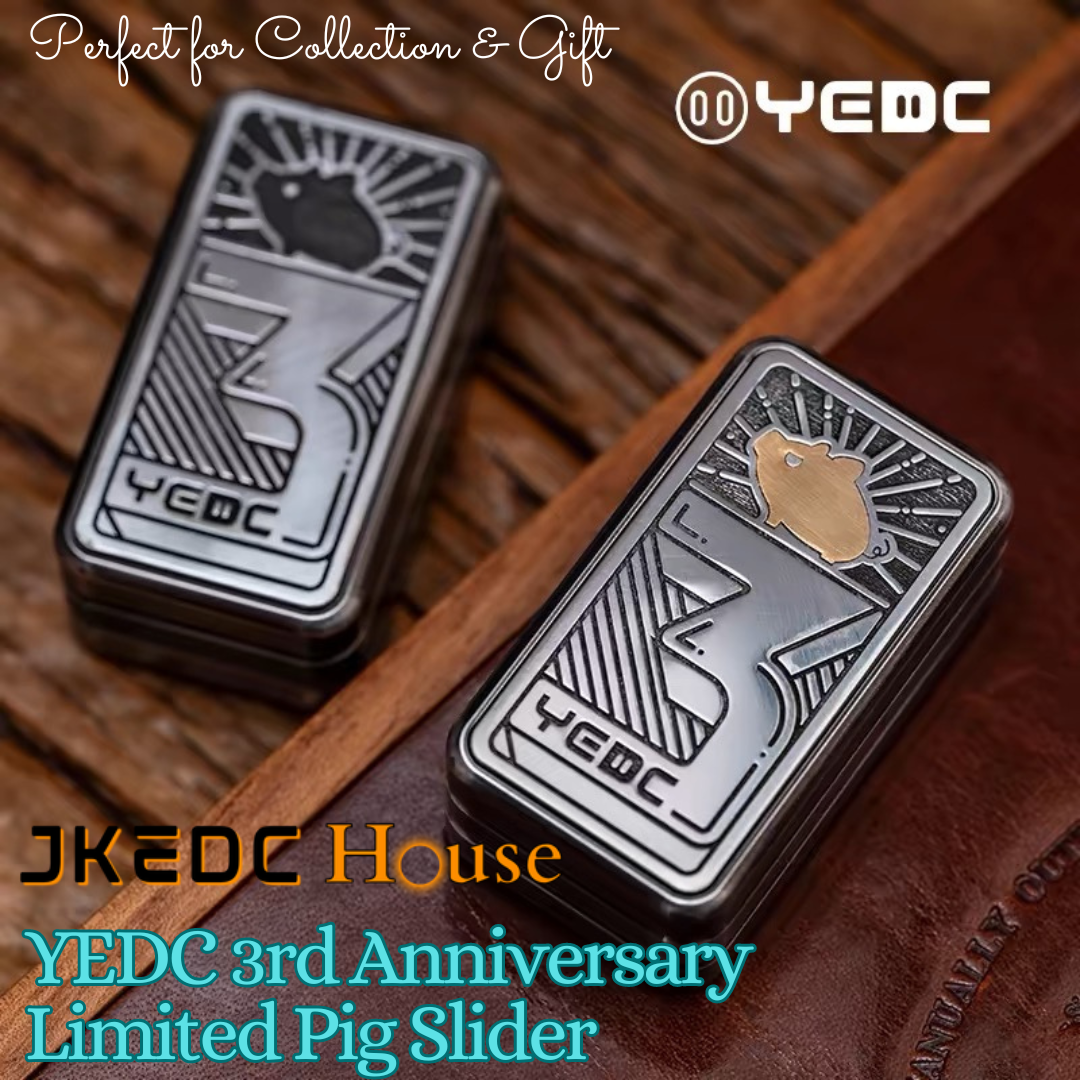 YEDC 3rd Anniversary Limited Hand Haptic Slider | YEDC three layer Anniversary Metal EDC Hand Fidget Toy for Collection & Gift