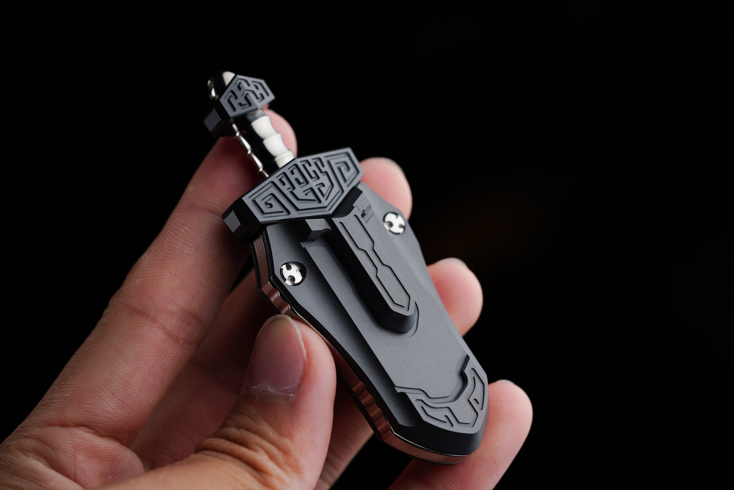 WANWU "Tai-ah" Sword Hand Haptic Titanium Push Slider | New WANWU "Tai-ah" Swords EDC PEI Hand Push Slider | "Tai-ah" Sword PPB Fidget Toys for Collection & Gift