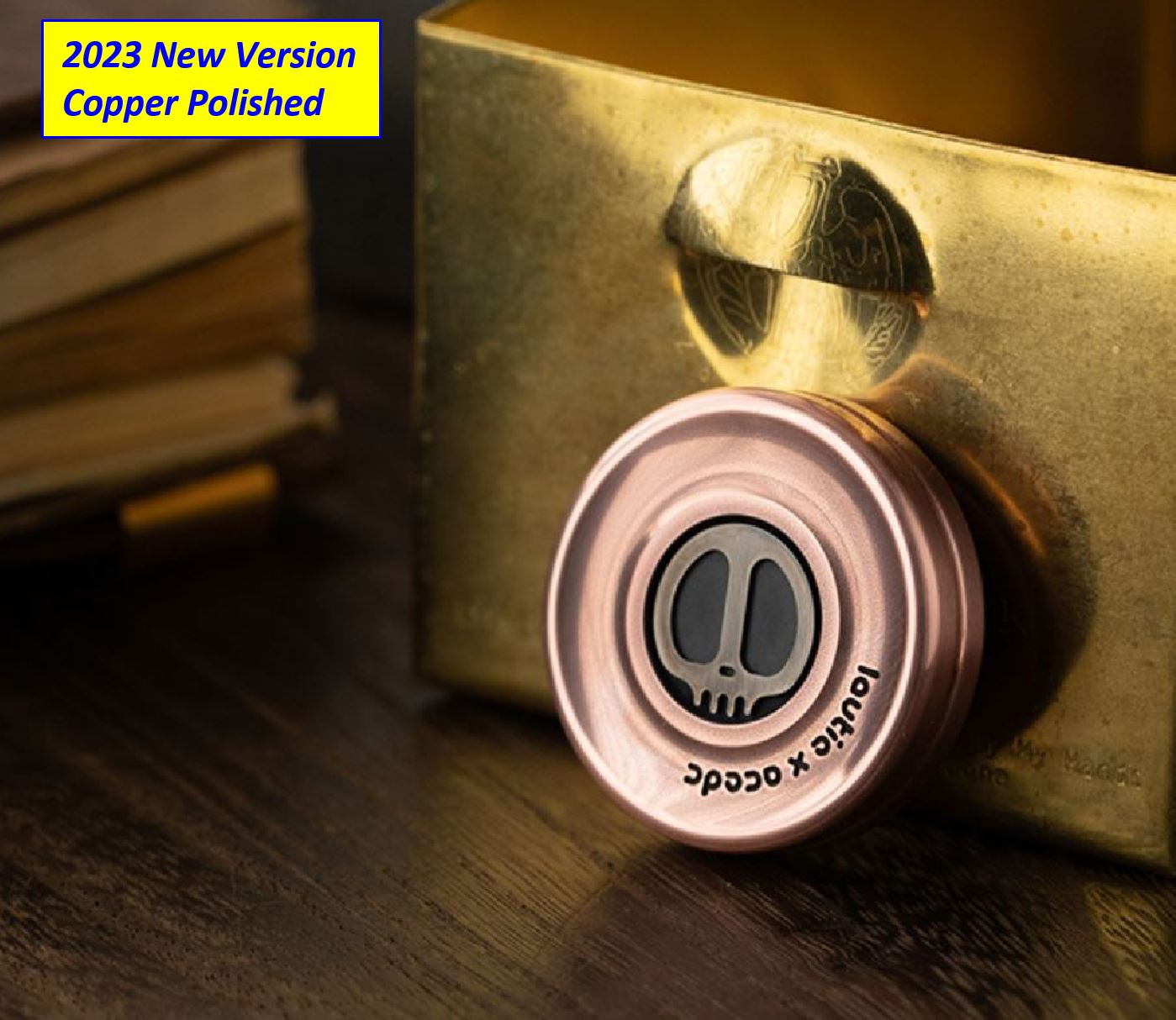 Lautie ACEDC Metal Coin Shape Hand Push Slider | Lautie ACEDC Milk Coin Hand Fidget Slider | Lautie EDC Coin Shape Slider for Collection