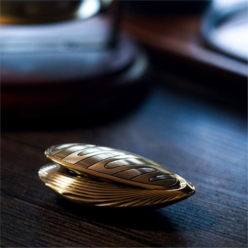 MetalToys Dz Top-E Stainless Steel Mechanical Hand Push Slider | MetalToys Dz Top-E Brass EDC Hand Slider | Top-E Metal Fidget for Gift & Collection