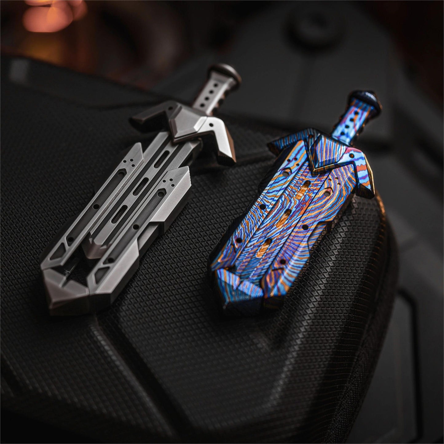 CWS EDC Archangel's Sword Hand Haptic Stainless Steel Push Slider | New Archangel's Swords EDC Hand Push Slider | Archangel's Sword PPB Fidget Toys for Collection & Gift