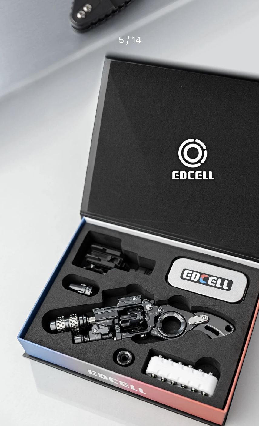 EDCELL Zirconium "Breaker Howitzer Project ver.2" Hand Push Slider EDC PPB Fidget Toys for Collection & Gift