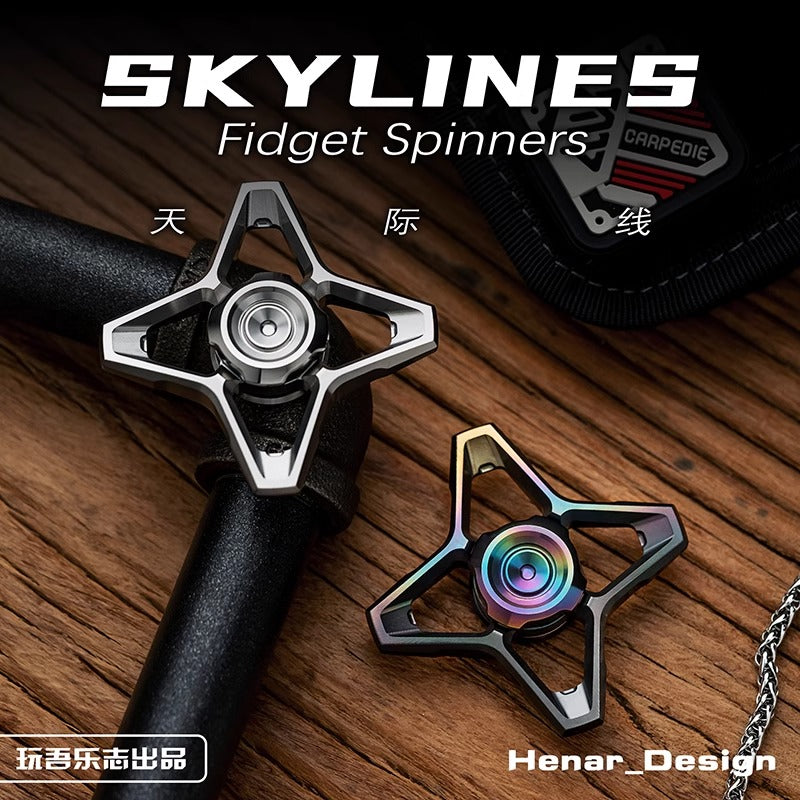 WANWU "Skyline" Hand Gyro Fidget Spinner | WANWU "Skyline" Mini EDC Hand Spinner | Mini "Skyline" Strike PPB Steel Hand Fidget for Gift & Collection