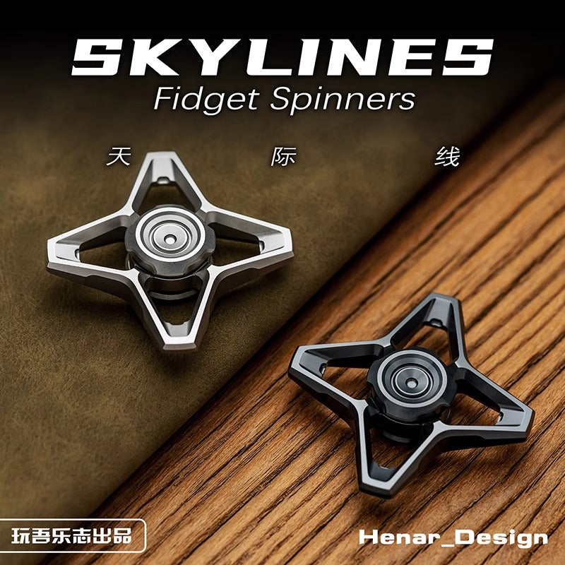 WANWU "Skyline" Hand Gyro Fidget Spinner | WANWU "Skyline" Mini EDC Hand Spinner | Mini "Skyline" Strike PPB Steel Hand Fidget for Gift & Collection