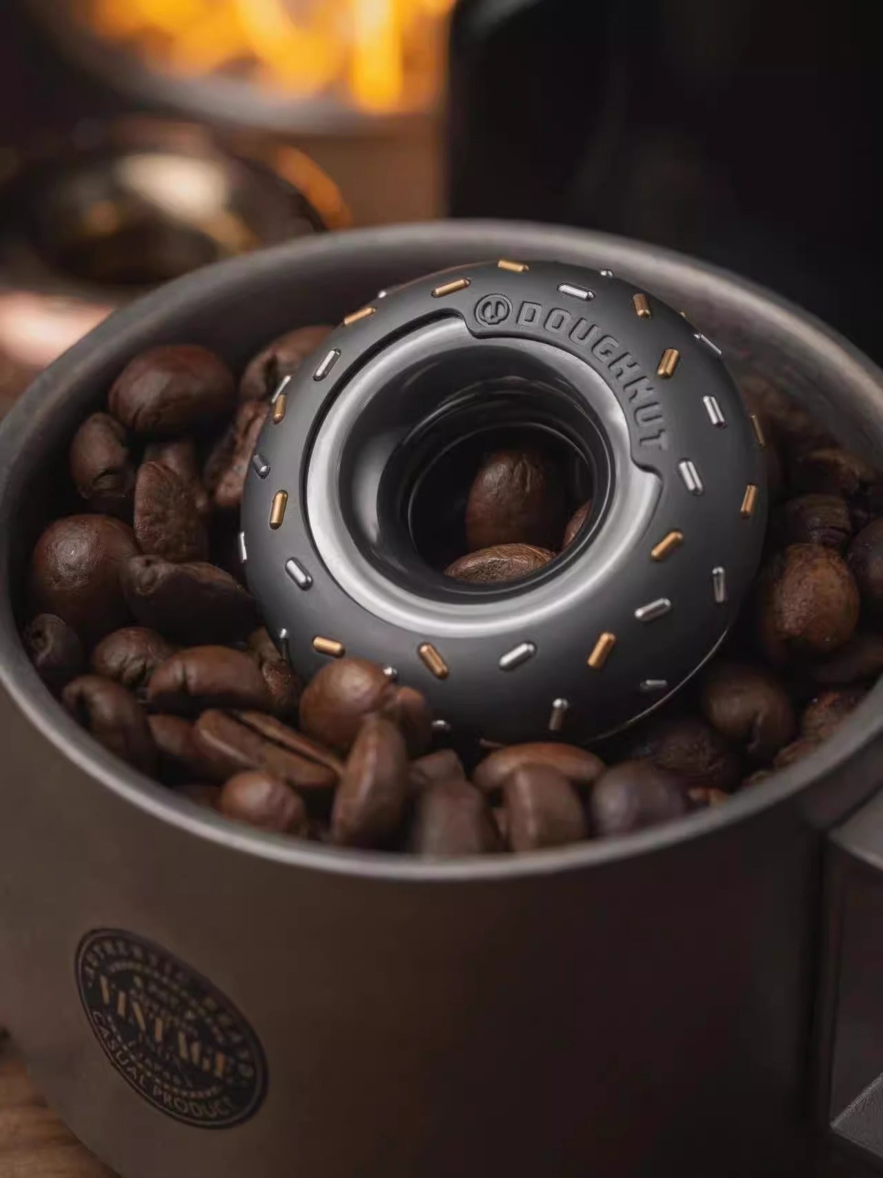 Lautie x Urban Zirconium Doughnut Hand Haptic Push Slider | Lautie Urban EDC Copper Doughnut Hand Slider for Collection & Gift