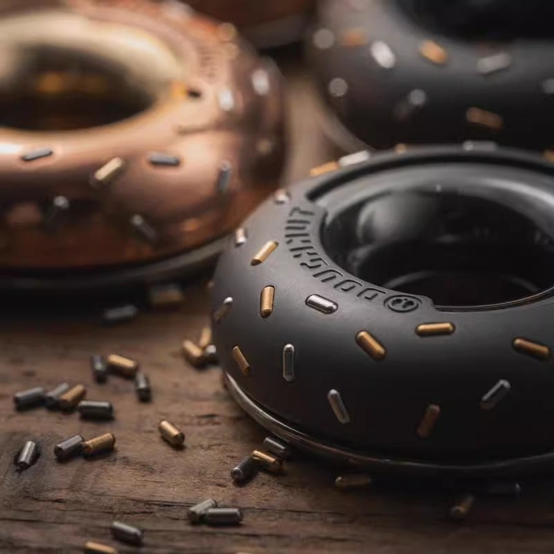 Lautie x Urban Zirconium Doughnut Hand Haptic Push Slider | Lautie Urban EDC Copper Doughnut Hand Slider for Collection & Gift