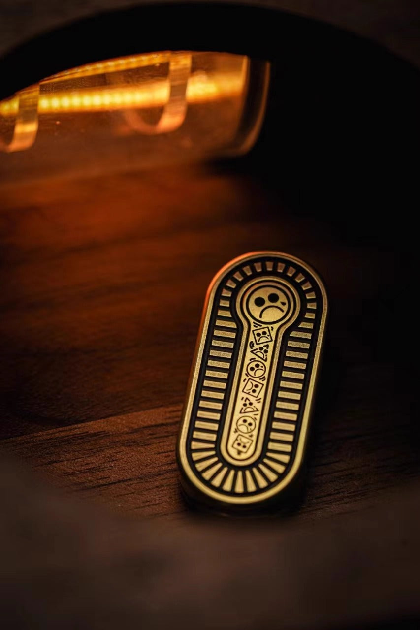 Metal Toys Dz Top-F Stainless Steel Mechanical Hand Push Slider | Metal Toys Dz Top-F Brass EDC Hand Slider | Top-F Metal Fidget for Gift & Collection