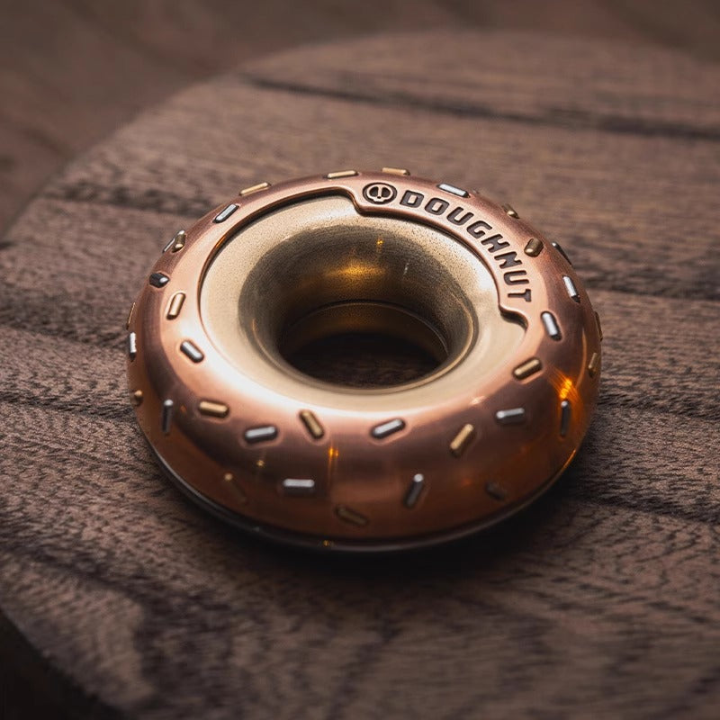Lautie x Urban Zirconium Doughnut Hand Haptic Push Slider | Lautie Urban EDC Copper Doughnut Hand Slider for Collection & Gift