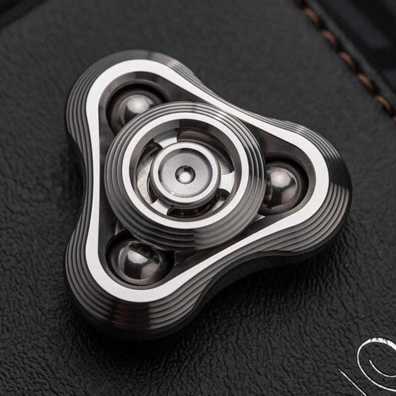 WANWU "Shockwave" Hand Gyro Fidget Spinner | WANWU "Shockwave" Mini EDC Hand Spinner | Mini "Shockwave" Strike PPB Steel Hand Fidget for Gift & Collection