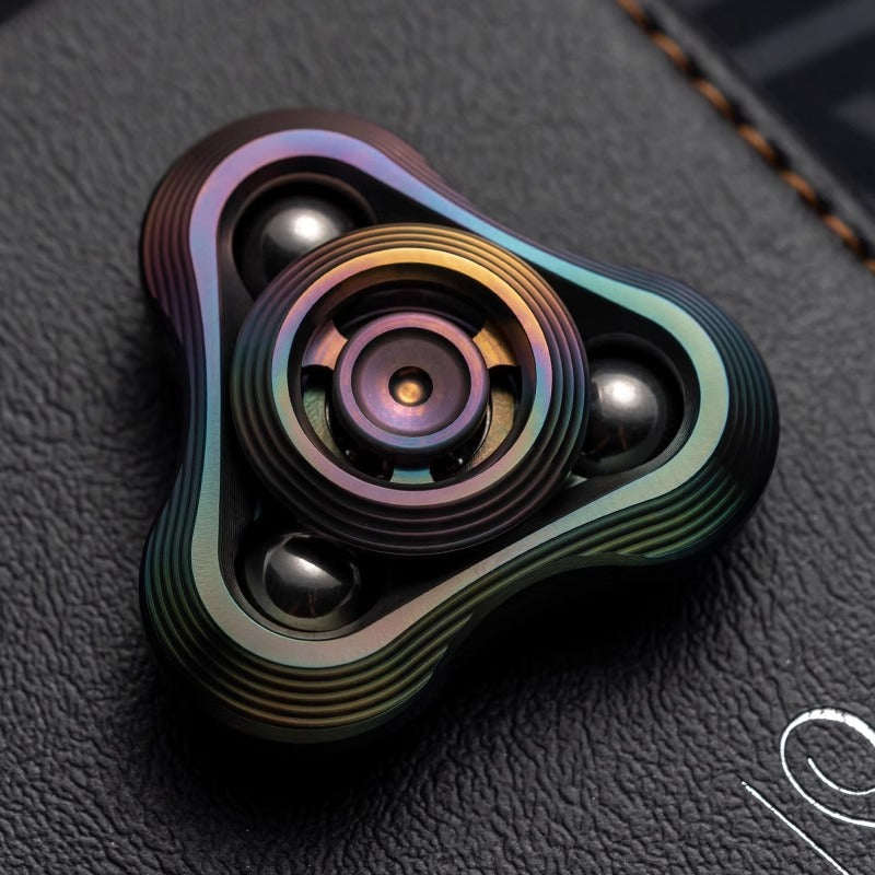 WANWU "Shockwave" Hand Gyro Fidget Spinner | WANWU "Shockwave" Mini EDC Hand Spinner | Mini "Shockwave" Strike PPB Steel Hand Fidget for Gift & Collection