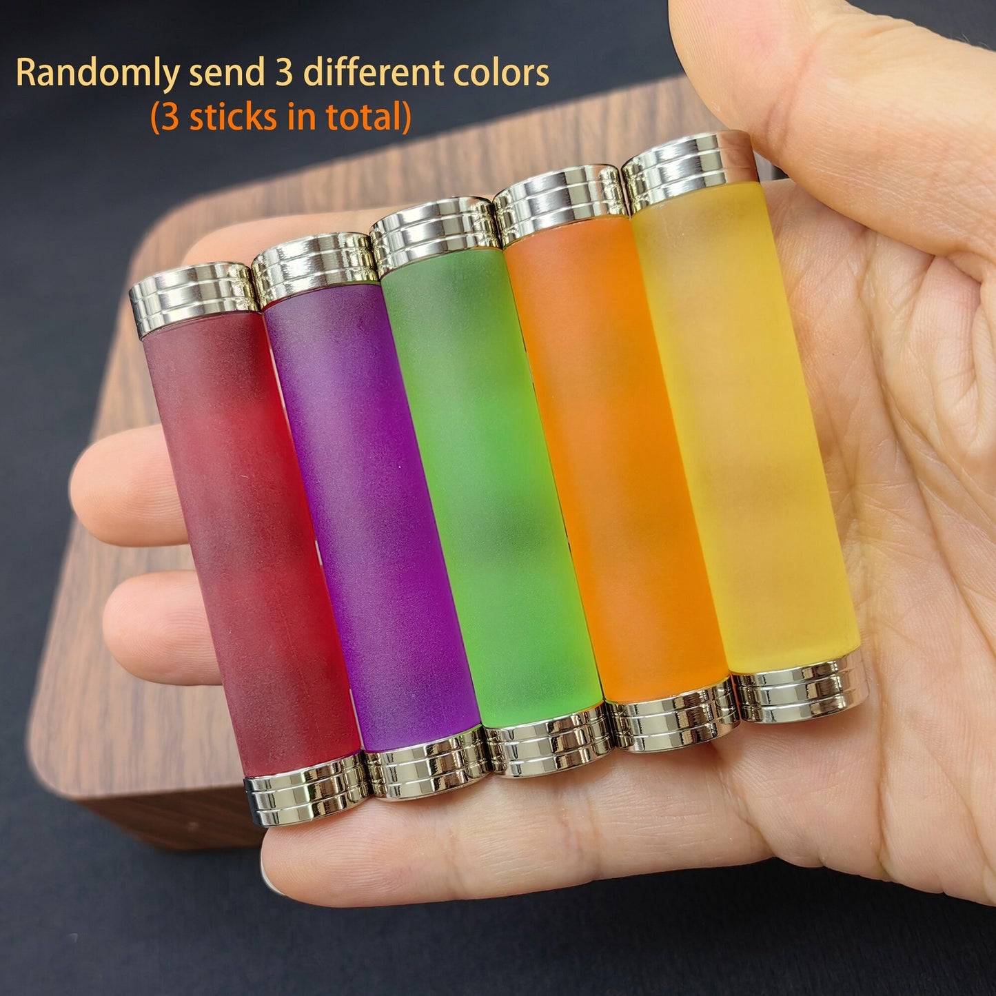 Three Section Carbon Fiber Stick Rod Hand Fidget Toys | Three Section Stick Rotating Anti-stress PPB Fidget Toys for Gift & Collection