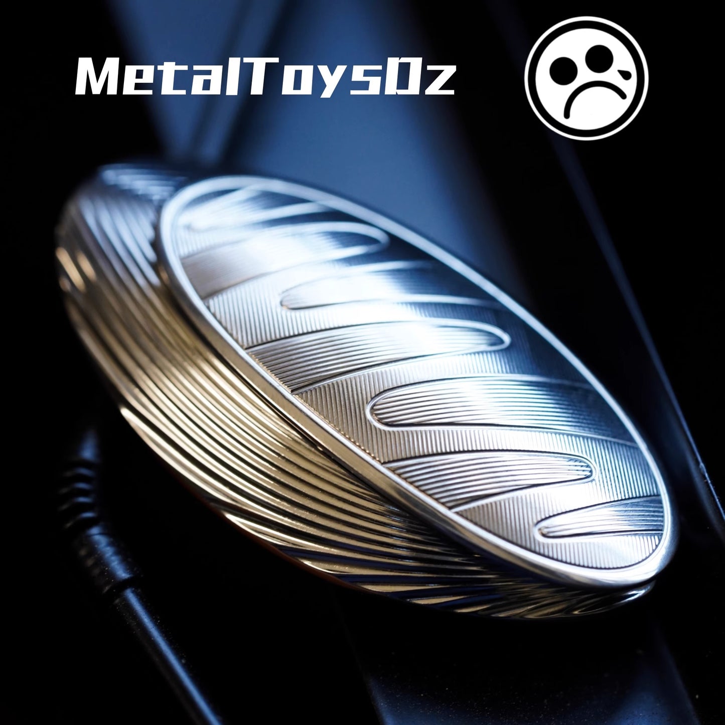MetalToys Dz Top-E Stainless Steel Mechanical Hand Push Slider | MetalToys Dz Top-E Brass EDC Hand Slider | Top-E Metal Fidget for Gift & Collection