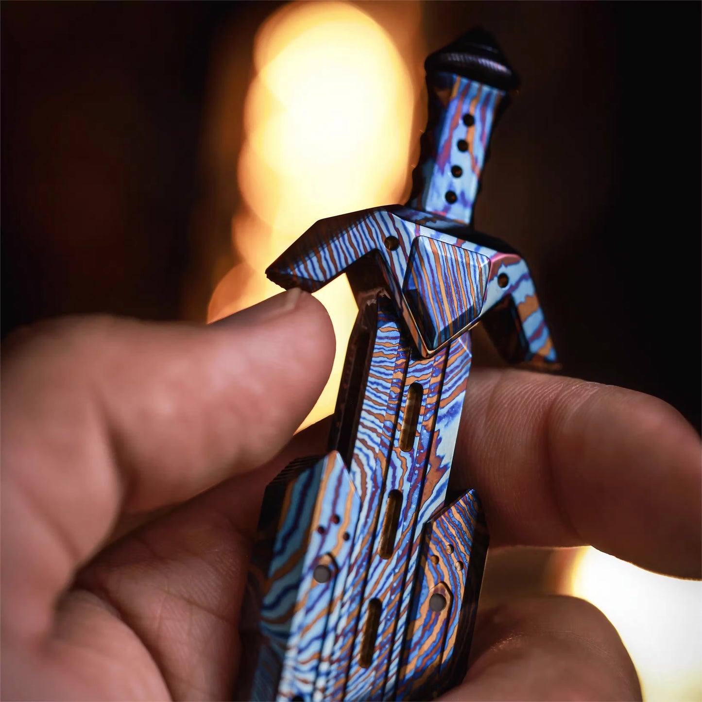CWS EDC Archangel's Sword Hand Haptic Stainless Steel Push Slider | New Archangel's Swords EDC Hand Push Slider | Archangel's Sword PPB Fidget Toys for Collection & Gift