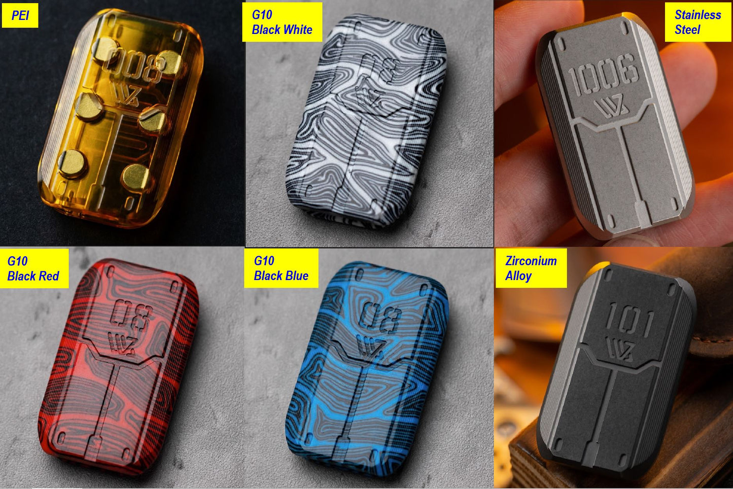 WANWU PEI-G10 Mini Armor Shield Hand Slider | WANWU Mini Metal Line Of Defense PPB Hand Slider | Mini EDC Shield Push Pull Slider for Collection & Gift
