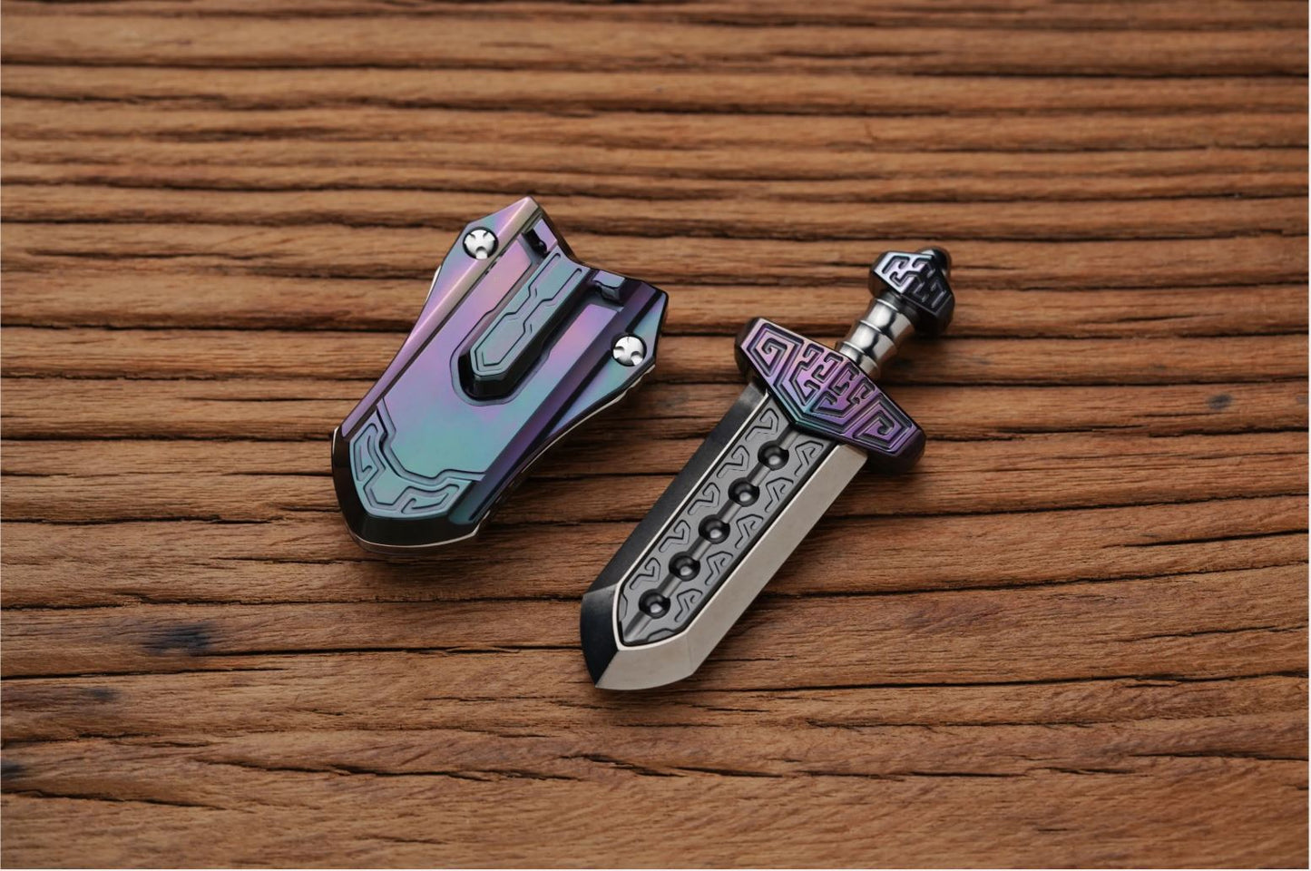 New WANWU "Tai-ah" Sword Hand Haptic Special Material Zirconium Push Slider | New WANWU "Tai-ah" Swords EDC PEI Hand Push Slider | "Tai-ah" Sword PPB Fidget Toys for Collection & Gift