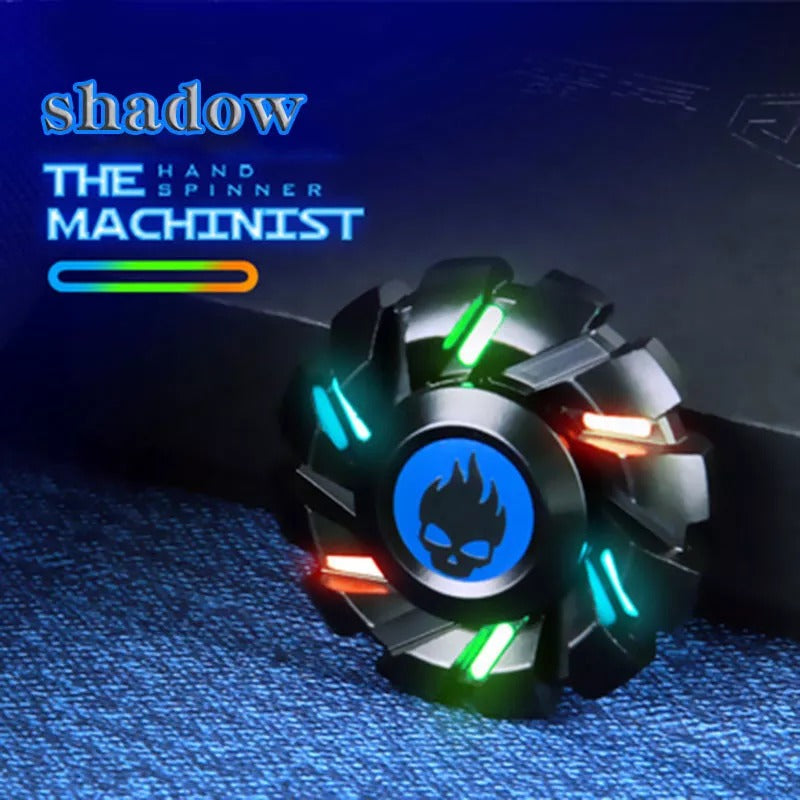 Colorful Luminous Hand Gyro Spinner | Metal Luminous Hand Fidget toys | EDC Luminous Hand Fidget Spinner for Fun and Gift Collection
