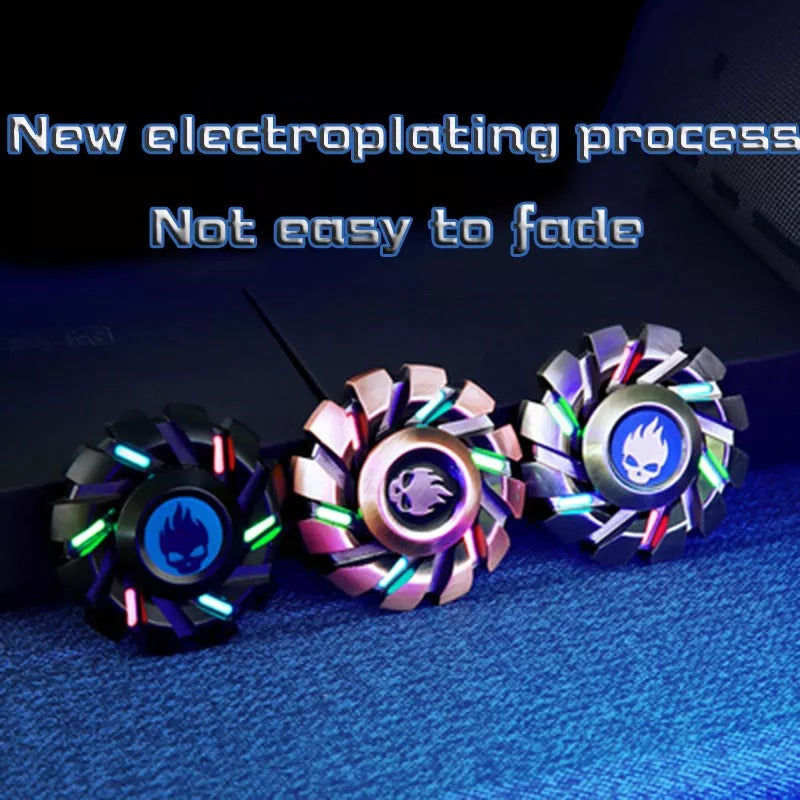 Colorful Luminous Hand Gyro Spinner | Metal Luminous Hand Fidget toys | EDC Luminous Hand Fidget Spinner for Fun and Gift Collection
