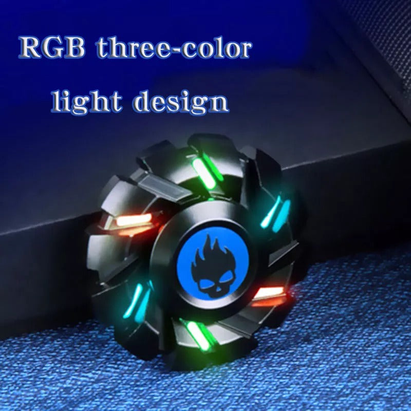 Colorful Luminous Hand Gyro Spinner | Metal Luminous Hand Fidget toys | EDC Luminous Hand Fidget Spinner for Fun and Gift Collection
