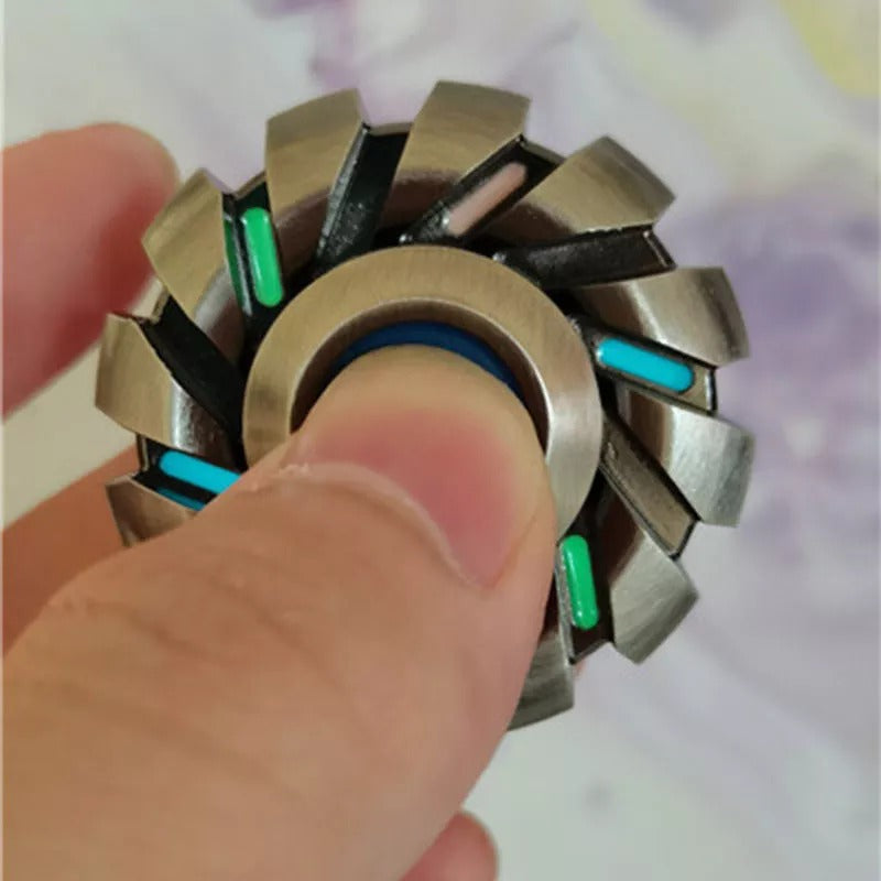 Colorful Luminous Hand Gyro Spinner | Metal Luminous Hand Fidget toys | EDC Luminous Hand Fidget Spinner for Fun and Gift Collection