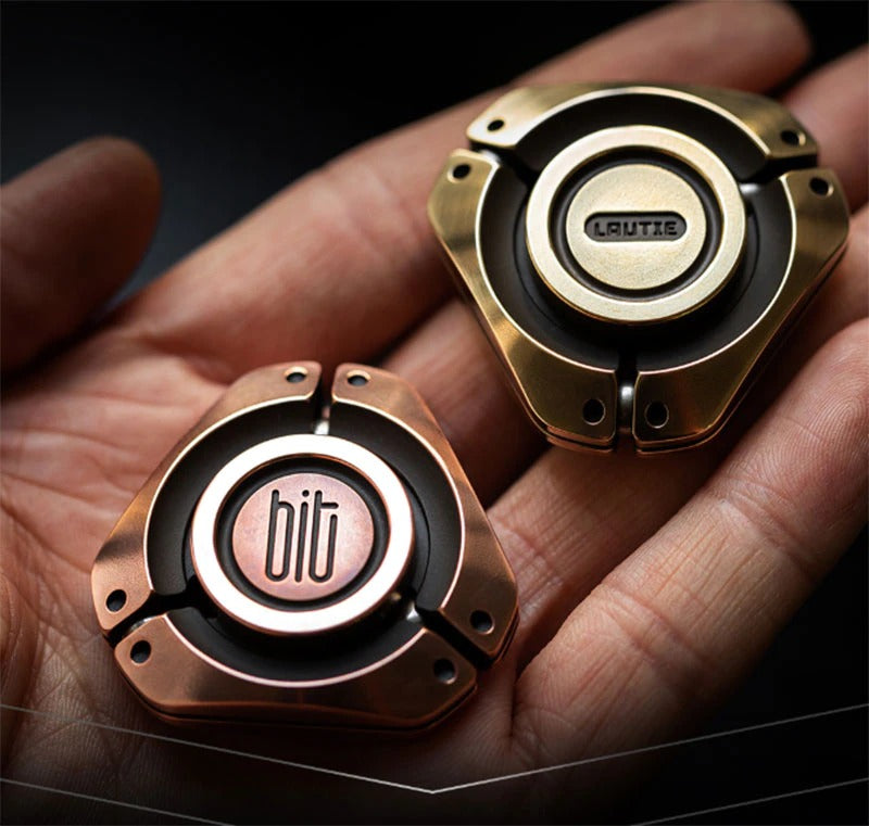 Lautie BIT 03 Metal Mini Triangular Hand Spinner | Mini BIT 03 Hand Fidget Spinner| EDC Bit 03 Hand Spinner for Gift and Collection