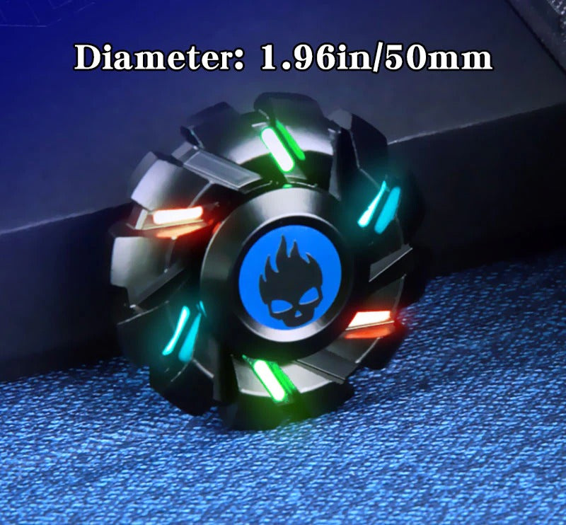 Colorful Luminous Hand Gyro Spinner | Metal Luminous Hand Fidget toys | EDC Luminous Hand Fidget Spinner for Fun and Gift Collection