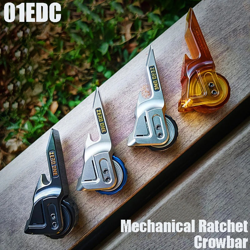 New Zero One Mechanical Ratchet Crowbar Gyro Hand Slider |Zero 1 Mechanical Crowbar Hand Gyro Fidget |Zero 1 EDC Hand Crowbar for Collection