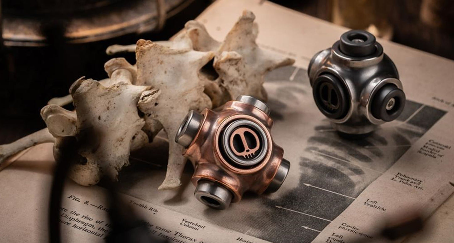Lautie 2099 Series X-BONE Copper Mini Hand Spinner | Lautie 2099 Series Metal Mini Hand Gyro Spinner | Lautie Mini EDC Hand Spinner for Gift
