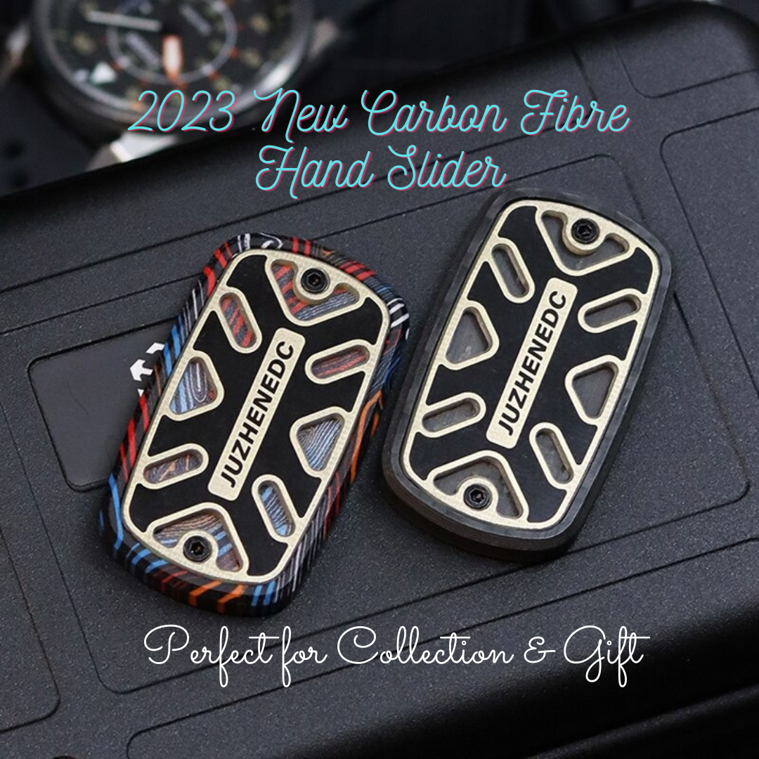 Carbon Fiber Hand Haptic Feel Push Pull Slider | Haptic Hand Push Pull PPB | Anti-stress Hand Push Pull Slider for Gift and Collection