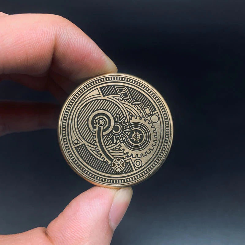 Mini Magnetic Coin Shape Haptic Sound Push Slider | Mini EDC Magnetic Coin Haptic Feel PPB | Mini Coin Shape Sound Push Slider