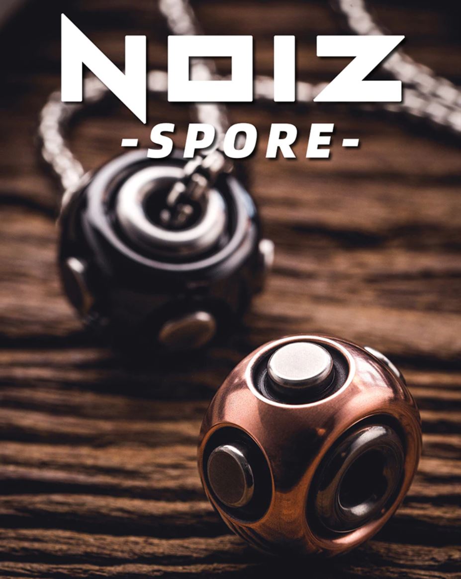 New Lautie Mini NOIZ SPORE Necklace Wearing Hand Spinner | Lautie Noiz EDC Hand Fidget | Lautie Noiz Metal Hand Spinner for Collection