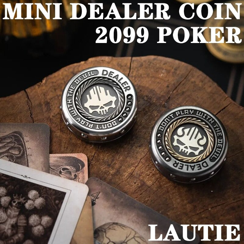 Lautie 2099 Series Mini Poker Dealer Coin Hand Spinner | Lautie Mini Poker Coin Dealer Hand Gyro Spinner | Lautie Mini Hand Spinner for Gift