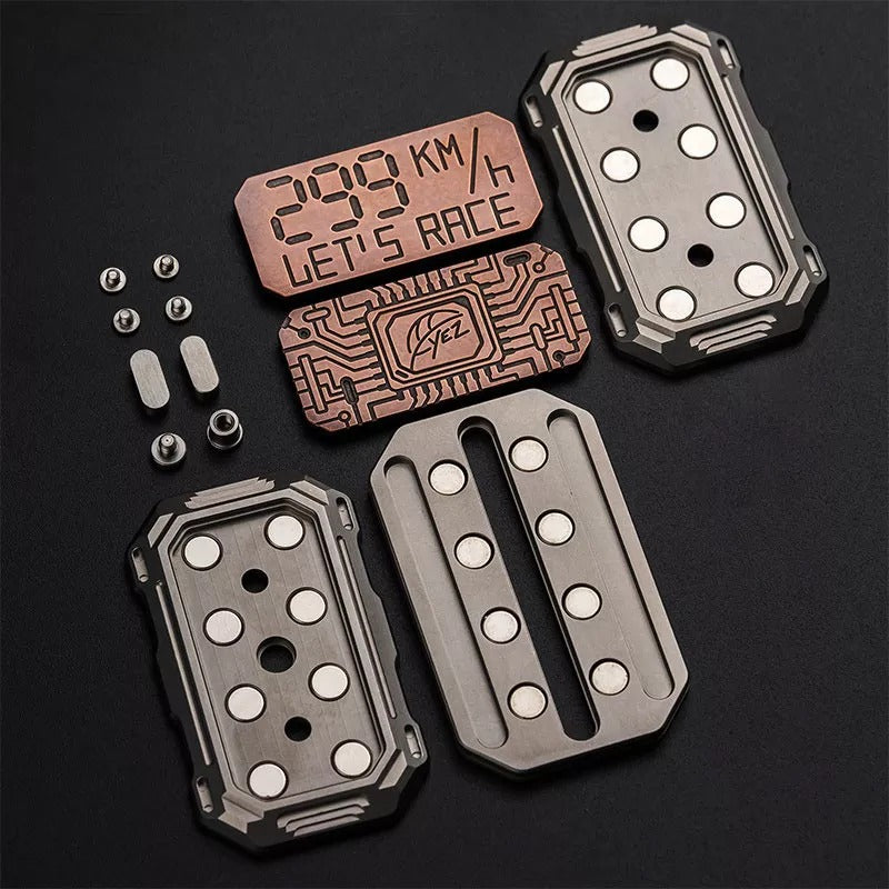 YEZ TOPSPEED Stainless Steel Hand Push Haptic Slider | TopSpeed EDC Hand Push Pull Haptic Slider | Metal TopSpeed Hand Push Slider for Gift & Collection
