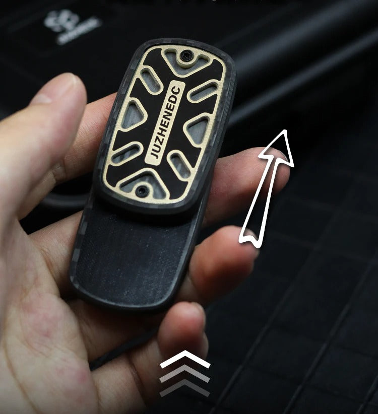 Carbon Fiber Hand Haptic Feel Push Pull Slider | Haptic Hand Push Pull PPB | Anti-stress Hand Push Pull Slider for Gift and Collection