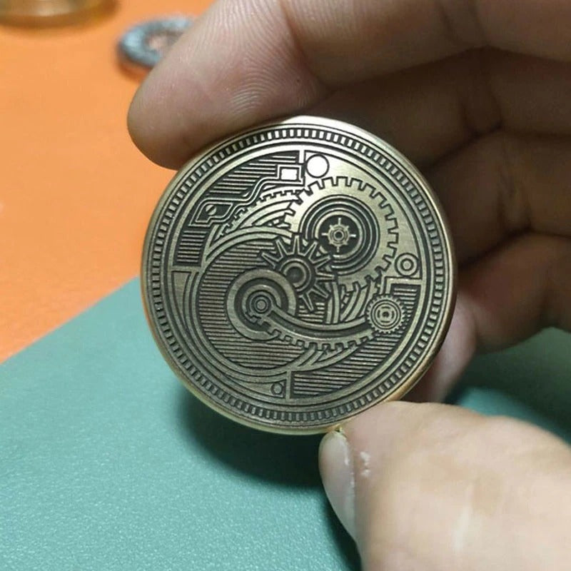Mini Magnetic Coin Shape Haptic Sound Push Slider | Mini EDC Magnetic Coin Haptic Feel PPB | Mini Coin Shape Sound Push Slider