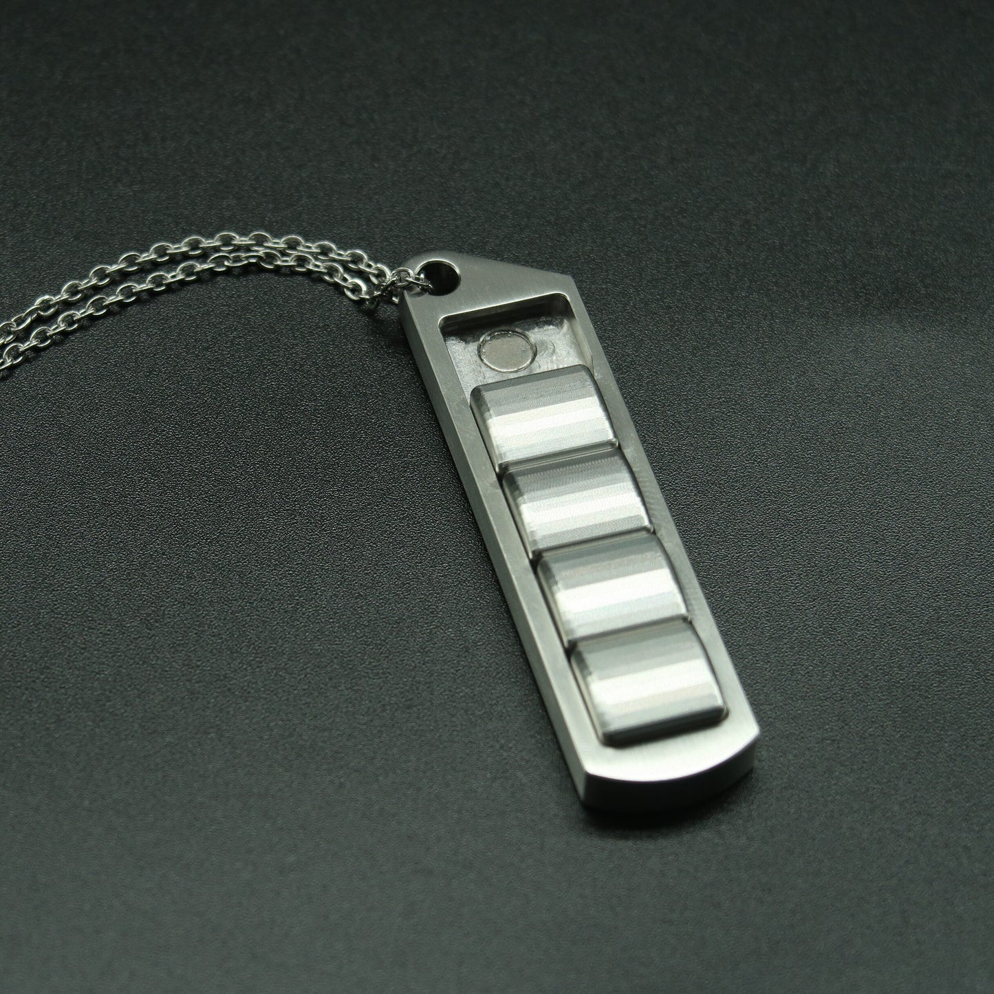 Mini Stainless Steel Pea Pod Push Haptic Slider | Mini EDC Push Pull Haptic Feel PPB |Metal Push Pull Haptic Sound Slider for Collection & Gift