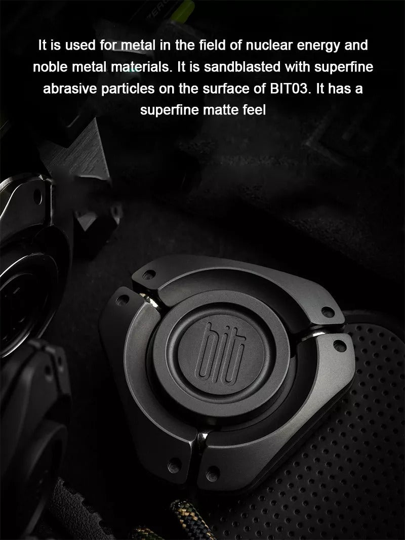 Lautie BIT 03 Metal Mini Triangular Hand Spinner | Mini BIT 03 Hand Fidget Spinner| EDC Bit 03 Hand Spinner for Gift and Collection