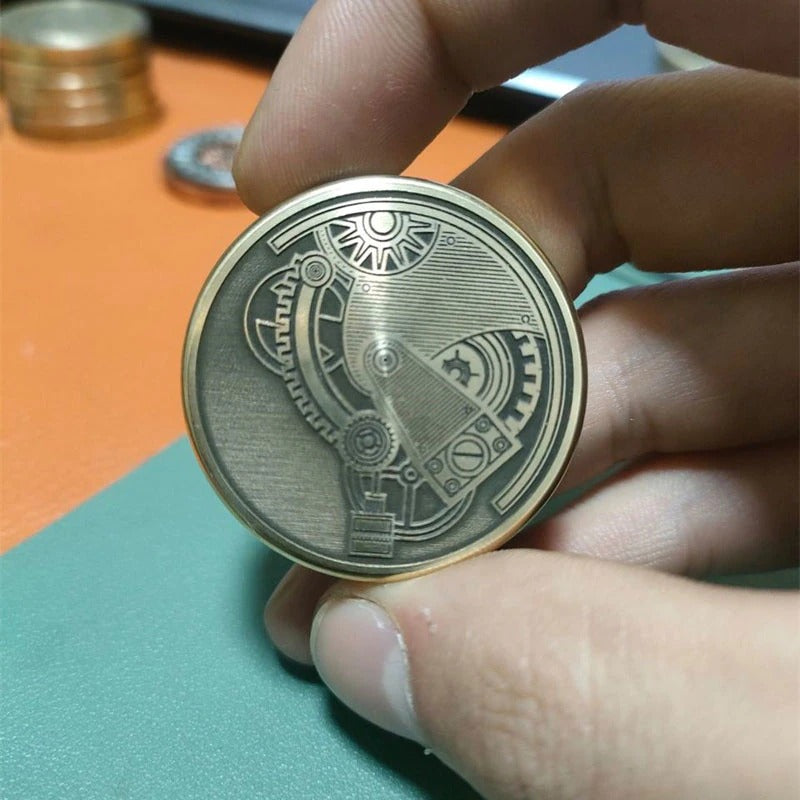 Mini Magnetic Coin Shape Haptic Sound Push Slider | Mini EDC Magnetic Coin Haptic Feel PPB | Mini Coin Shape Sound Push Slider