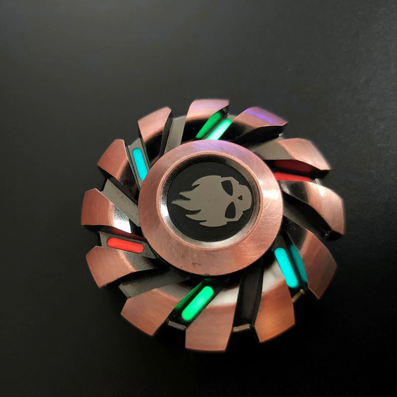 Colorful Luminous Hand Gyro Spinner | Metal Luminous Hand Fidget toys | EDC Luminous Hand Fidget Spinner for Fun and Gift Collection