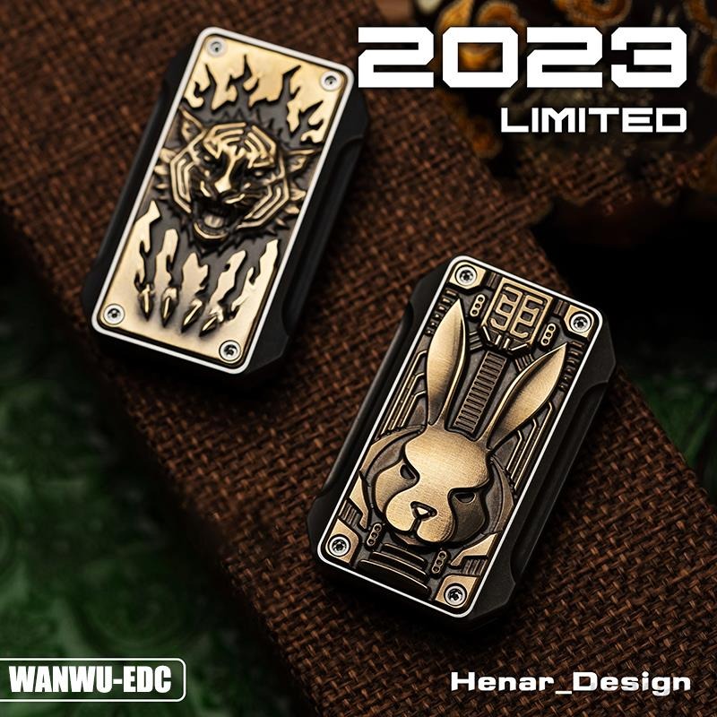2023 WANWU LIMIT Edition Year of Rabbit Hand Push Slider | WANWU Special Limit Edition Metal Hand Push Fidget | New Limit Edition Wanwu Edc Hand Push Slider for Collection