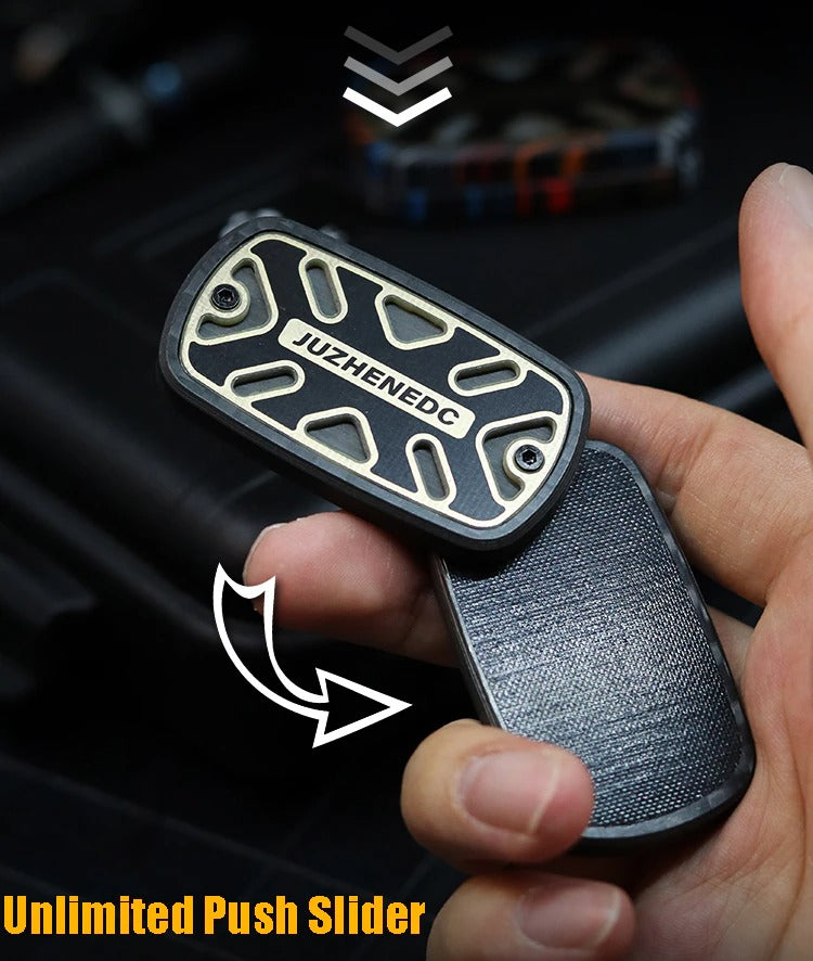 Carbon Fiber Hand Haptic Feel Push Pull Slider | Haptic Hand Push Pull PPB | Anti-stress Hand Push Pull Slider for Gift and Collection
