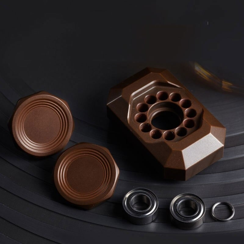 Mini Block Gamestone Stainless Steel Hand Gyro Spinner | Mini EDC Copper Block Hand Fidget Spinner |Mini Metal Hand Gyro fidget toy for gift & Collection.
